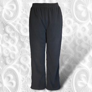 New Balance Black Fleece Track Pants with Blue Piping Size Medium